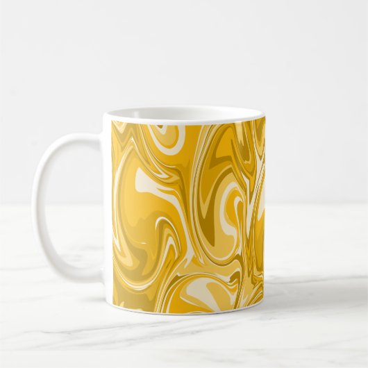Marmor Swirt Textur - Braune Töne Kaffeetasse (Links)