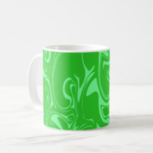 Marmor Swirt Textur - Dunkle und helle grüne Töne Kaffeetasse