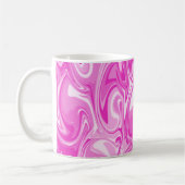 Marmor Swirt Textur - Rosa Töne Tasse Kaffee (Links)