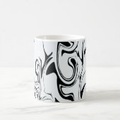 Marmor Swirt Textur - Schwarz und Weiß Kaffeetasse (Mittel)