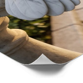 Marmor-Tauben-Friedensgarten Poster (Ecke)