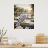 Marmor-Tauben-Friedensgarten Poster (Küche)