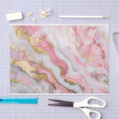 Marmor Textur Rosa und Gold Glitzy Decoupage Seidenpapier (Handwerk)