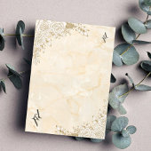 Marmor Texture Floral Lace Islamische Hochzeit Einladung