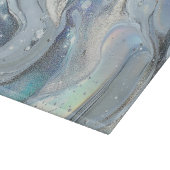 Marmor-Träume in Blau Schneidebrett (Ecke)
