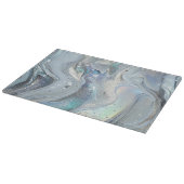 Marmor-Träume in Blau Schneidebrett (Ecke)