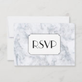 Marmor-UAWG mit Menüauswahl RSVP Karte (Rückseite)