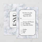 Marmor-UAWG mit Menüauswahl RSVP Karte (Vorne/Hinten)