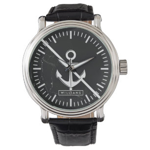 Marmor und Anker Armbanduhr