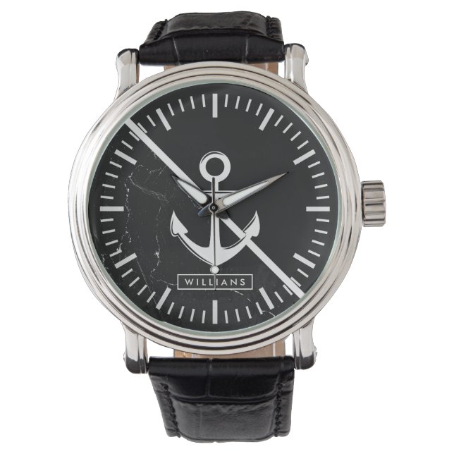 Marmor und Anker Armbanduhr (Vorderseite)