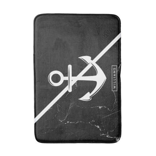 Marmor und Anker Badematte (Vorderseite Vertikal)