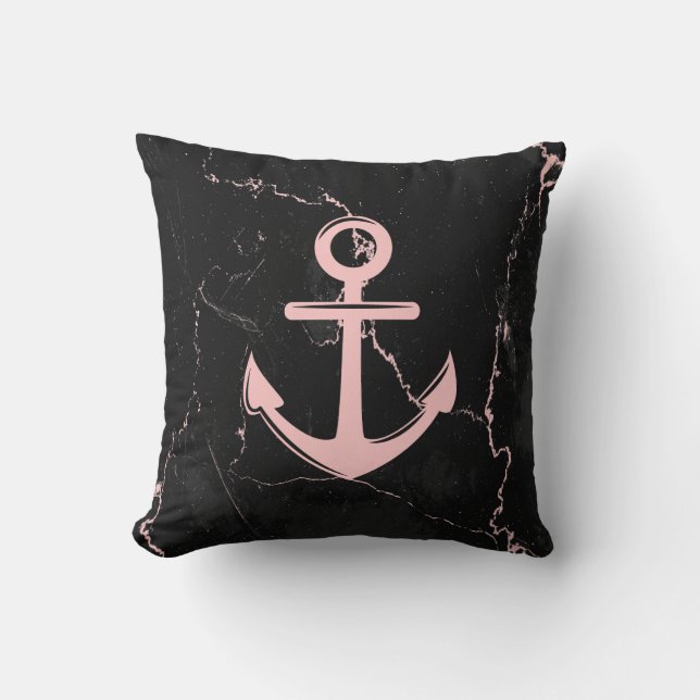 Marmor und Anker Kissen (Vorderseite)