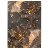 Marmor und Blume Klemmbrett (Rückseite)