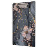 Marmor und Blume Klemmbrett (Links)