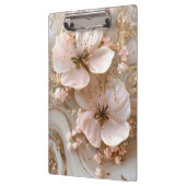 Marmor und Blume Klemmbrett (Links)