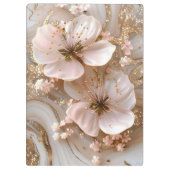 Marmor und Blume Klemmbrett (Rückseite)