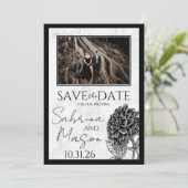 Marmor und Blume Save The Date (Stehend Vorderseite)