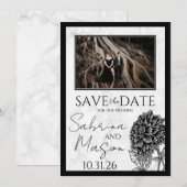Marmor und Blume Save The Date (Vorne/Hinten)