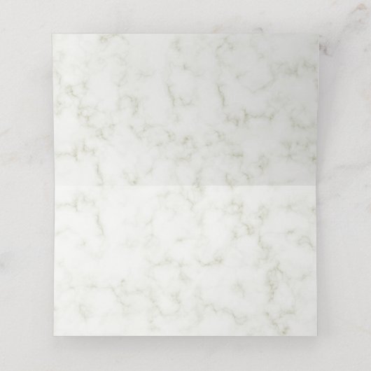 Marmor und Eukalyptus Greenerity Wedding Table Platzkarte (Innenseite Aufgefaltet)