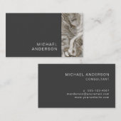 Marmor und Flachschwarz Beruflich Visitenkarte (Vorne/Hinten)