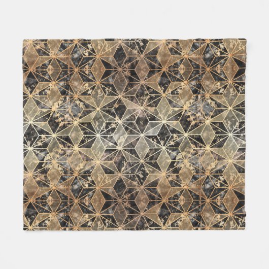 Marmor und geometrisches Muster Fleecedecke (Vorderseite (Horizontal))