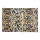 Marmor und geometrisches Muster Kissenbezug (Rückseite)