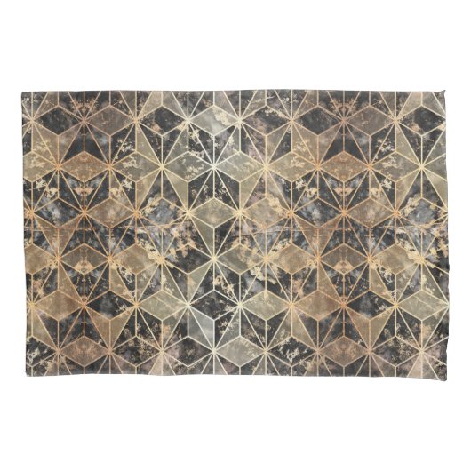 Marmor und geometrisches Muster Kissenbezug (Vorderseite)