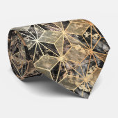 Marmor und geometrisches Muster Krawatte (Gerollt)