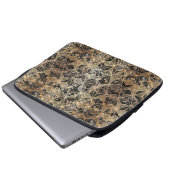 Marmor und geometrisches Muster Laptopschutzhülle (Vorne Knopf)