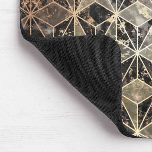 Marmor und geometrisches Muster Mousepad (Ecke)