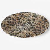 Marmor und geometrisches Muster Pappteller (Schrägansicht)