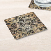 Marmor und geometrisches Muster Rechteckiger Pappuntersetzer (angewinkelt)