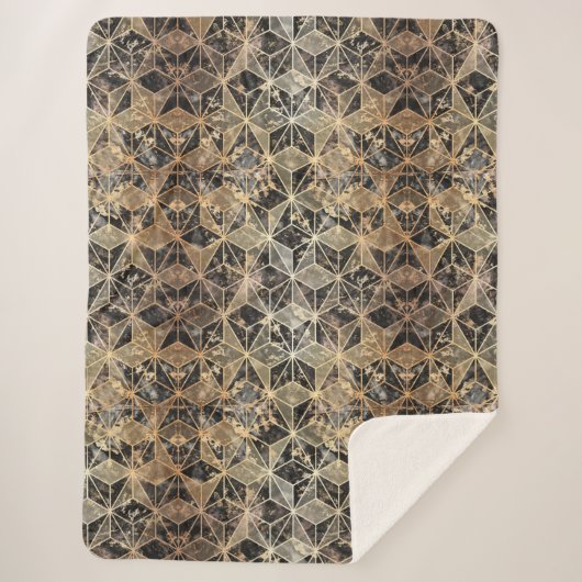 Marmor und geometrisches Muster Sherpadecke (Vorderseite)