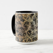 Marmor und geometrisches Muster Tasse (Vorderseite Links)