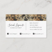 Marmor und geometrisches Muster Visitenkarte (Rückseite)