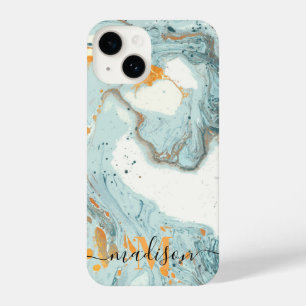 Marmor und Glitzer Abstrakt iPhone 14 Hülle