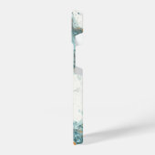 Marmor und Glitzer Abstrakt iPhone Hülle (Linke Seite)