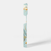 Marmor und Glitzer Abstrakt iPhone Hülle (Rechte Seite)