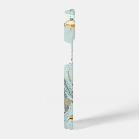 Marmor und Glitzer Abstrakt iPhone Hülle (Rechte Seite)