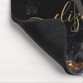 Marmor und Glitzer Abstrakt Mousepad (Ecke)