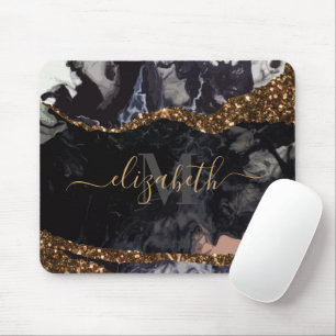 Marmor und Glitzer Abstrakt Mousepad