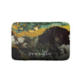 Marmor und Glitzer Abstrakte Textur Badematte (Vorderseite)