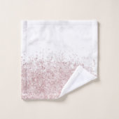 Marmor und Glitzer Badhandtuch Set (Waschlappen)