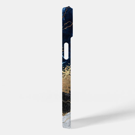 Marmor und Glitzer Case-Mate iPhone Hülle (Rückseite / Rechts)