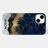 Marmor und Glitzer Case-Mate iPhone Hülle (Rückseite (Horizontal))