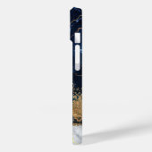 Marmor und Glitzer Case-Mate iPhone Hülle (Rückseite / Links)