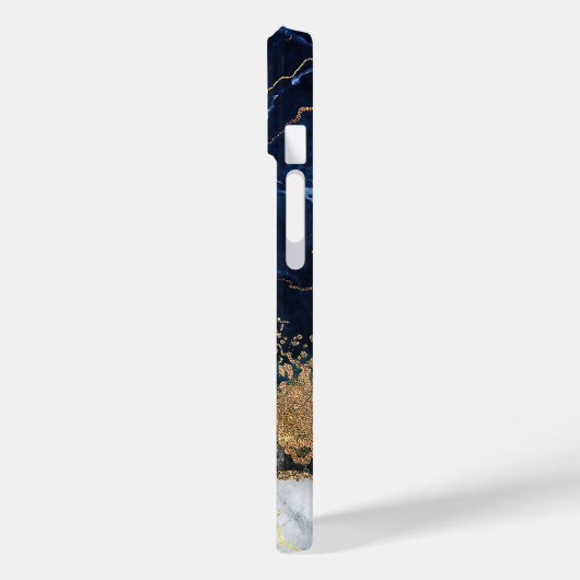 Marmor und Glitzer Case-Mate iPhone Hülle (Rückseite / Links)