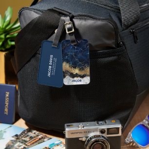 Marmor und Glitzer Gepäckanhänger