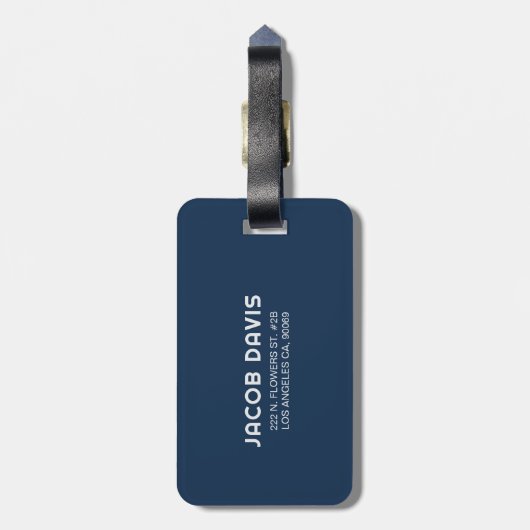 Marmor und Glitzer Gepäckanhänger (Rückseite vertikal)