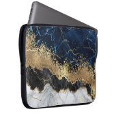 Marmor und Glitzer Laptopschutzhülle (Vorne Rechts)